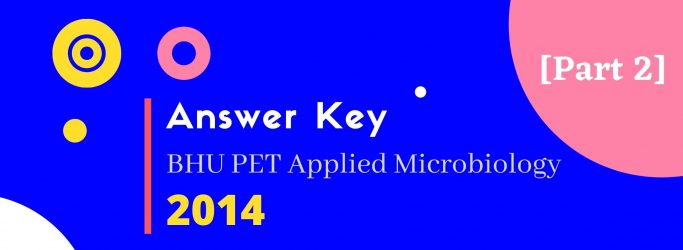 Answer Key of BHU PET Applied Microbiology 2014