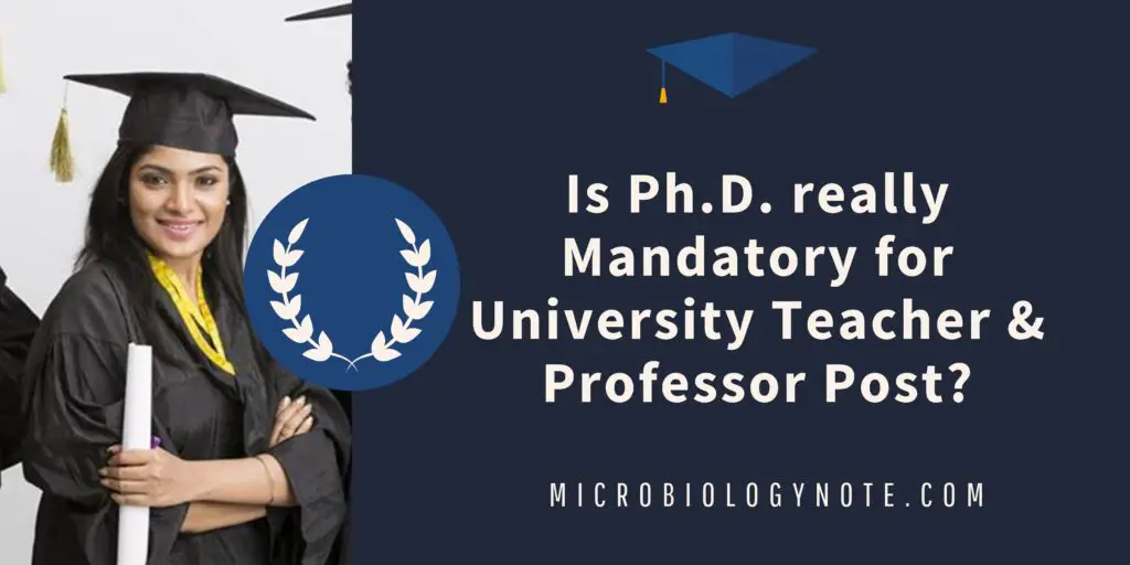 Is Ph.D. really Mandatory for University Teacher & Professor Post? – New Govt Rule