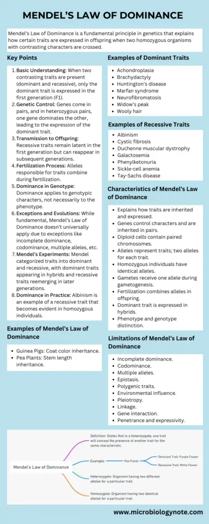 Mendel’s Law of Dominance Infographic
