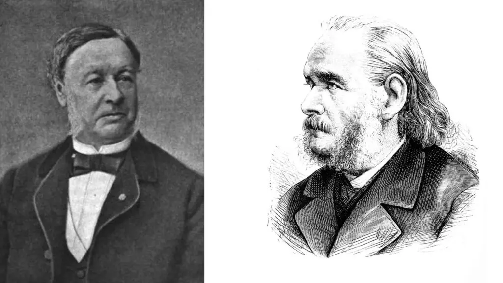 Theodor Schwann and Matthias Jakob Schleiden (both German scientists) through their independent and complementary research together established the modern cell theory. 